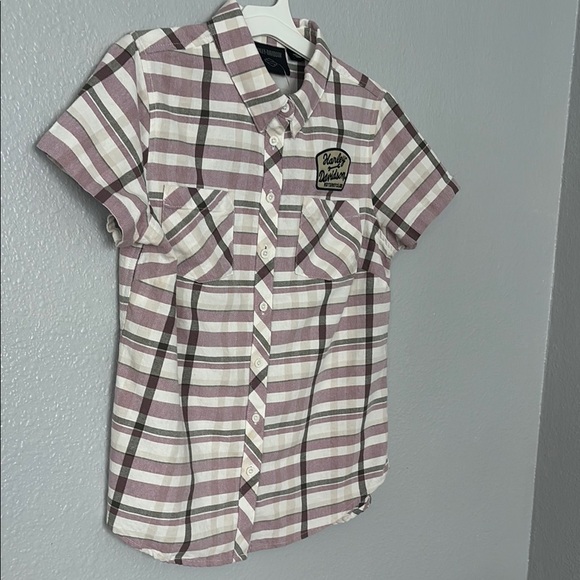 Harley-Davidson Men's Purple Plaid Button-Down Shirt - Picture 5 of 16